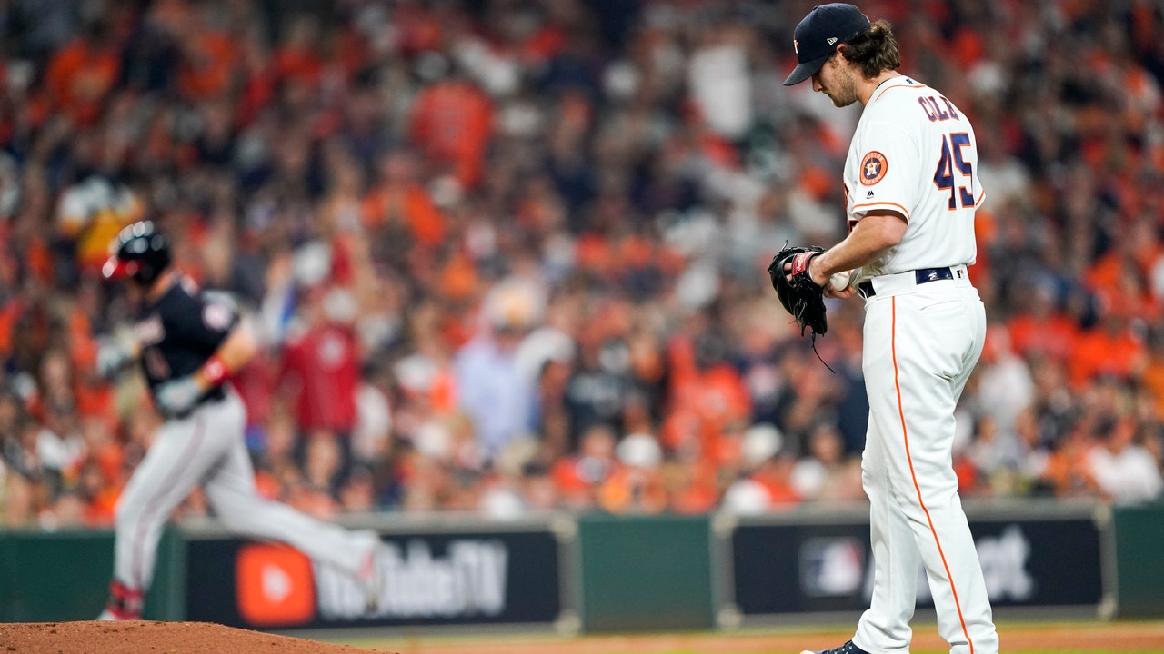 Cole's streak ends as Nats rough up Astros ace in Game 1
